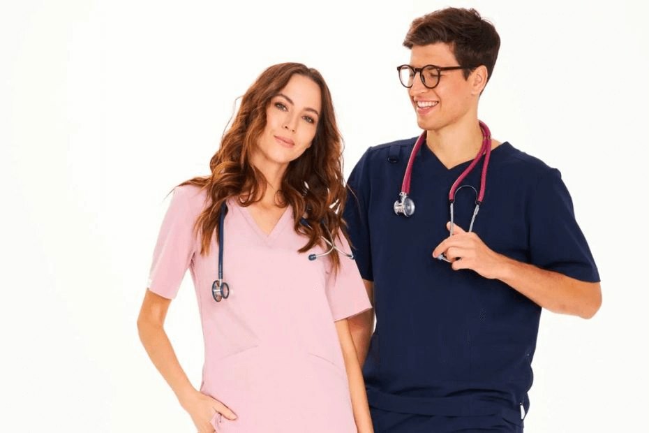 Abbigliamento medico per studenti di odontoiatria maschi e femmine