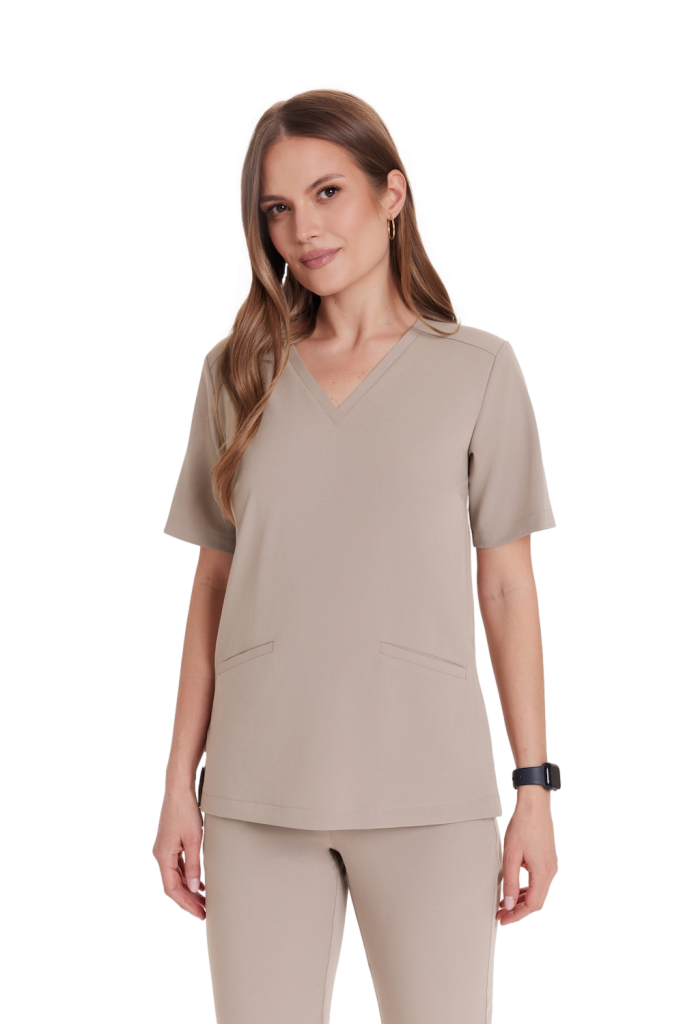 Bluzka medyczna damska scrubs Basic LATTE