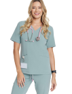 Camicetta medica da donna SCRUBS della collezione BASIC nel colore Frost Pistachio. Abbigliamento medico MED&BEAUTY medandbeauty