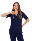 Women’s medical pants WIDE scrubs basic NAVY BLUE
