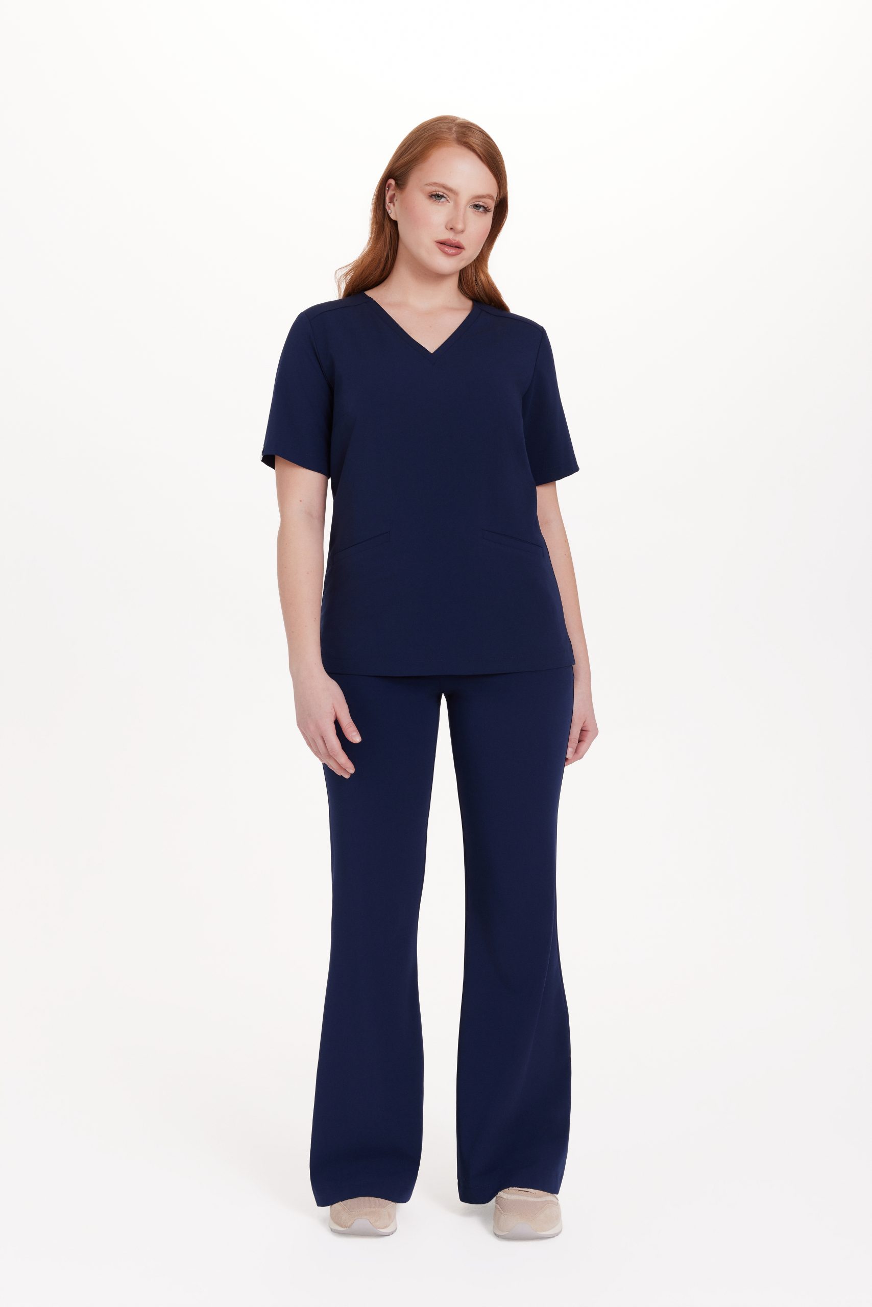 Bluzka medyczna damska scrubs Basic GRANAT