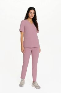 Camicetta medica da donna scrubs basic INGLESE rosa