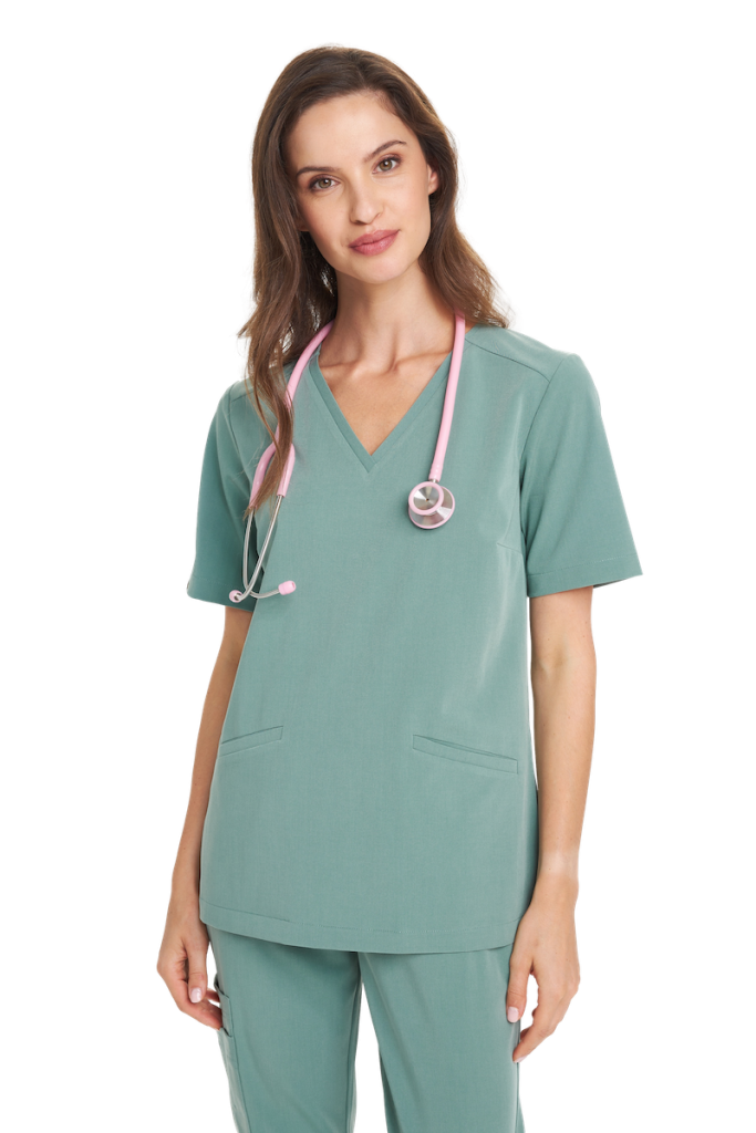 Two-pocket SCRUB top BASIC SUBTLE SAGE