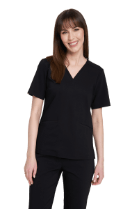 Dámska lekárska blúzka scrubs premium BLACK