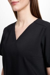 Dámska lekárska blúzka scrubs premium BLACK