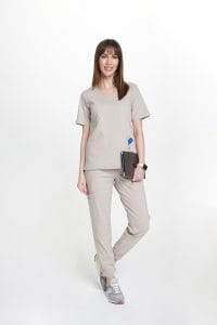 Camicetta medica da donna premium BRIGHT BEIGE