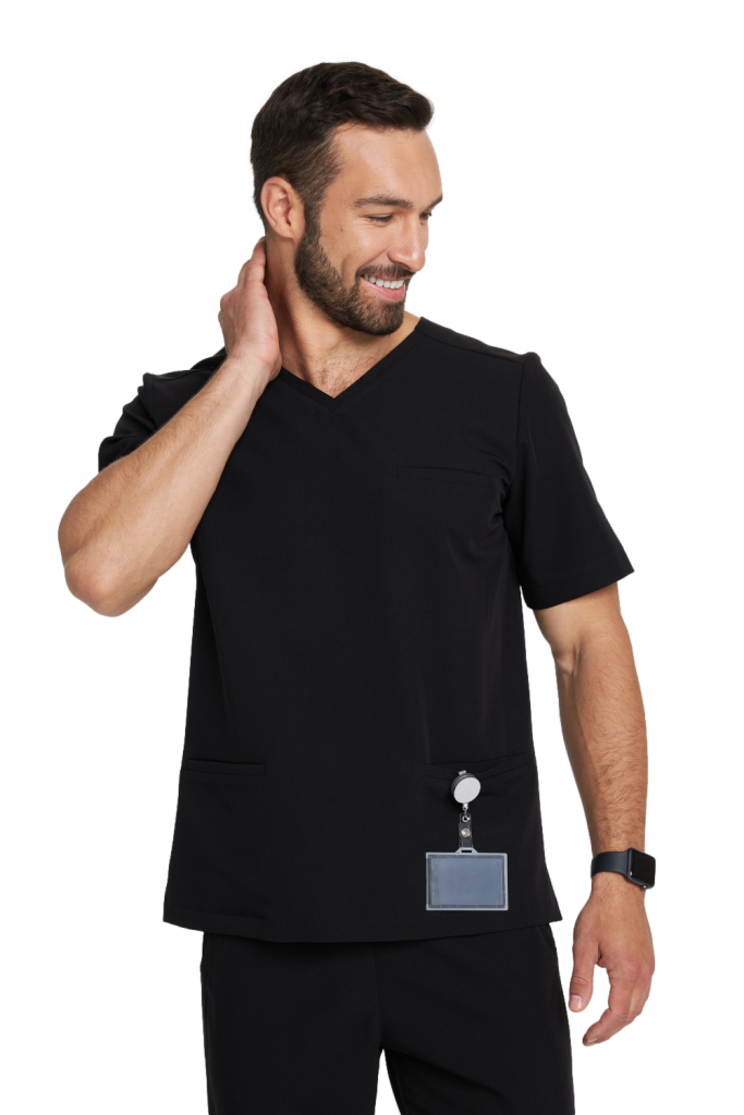 Camicetta medica da uomo scrubs basic NERO