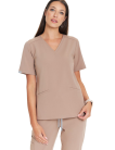 SCRUBS medical blouse from BASIC collection in CAPPUCCINO color