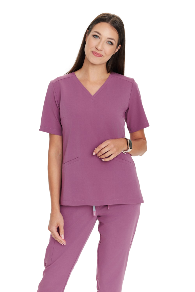 Women’s medical blouse scrubs basic PURPLE