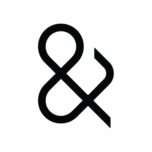 Symbol i ampersand na białym tle