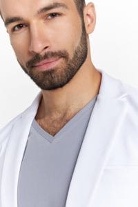 Grembiule medico classico Premium da uomo BIANCO