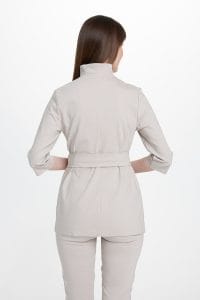Dámský lékařský plášť s prémiovým límcem LIGHT BEige