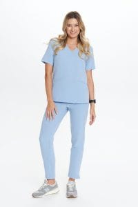 DRITTI Pantaloni medici da donna scrubs Basic CRYSTAL BLUE