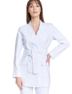 Medical PREMIUM wrap tunic WHITE