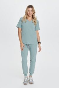 Bluzka medyczna damska SCRUBS Basic MROŹNA PISTACJA