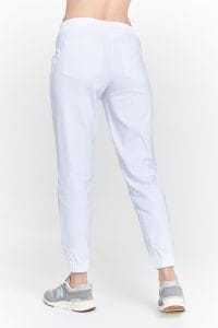 Dámske lekárske nohavice jogger premium WHITE