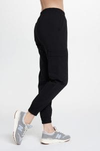 Spodnie medyczne damskie joggery scrubs Premium CZARNE