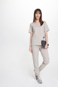 Pantaloni medici da donna scrub premium PALE BEIGE