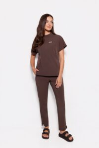 DRITTI Pantaloni medici da donna Basic CHOCOLATE