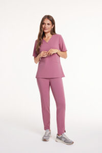 Spodnie medyczne damskie PROSTE scrubs Basic DOLCE ROSA