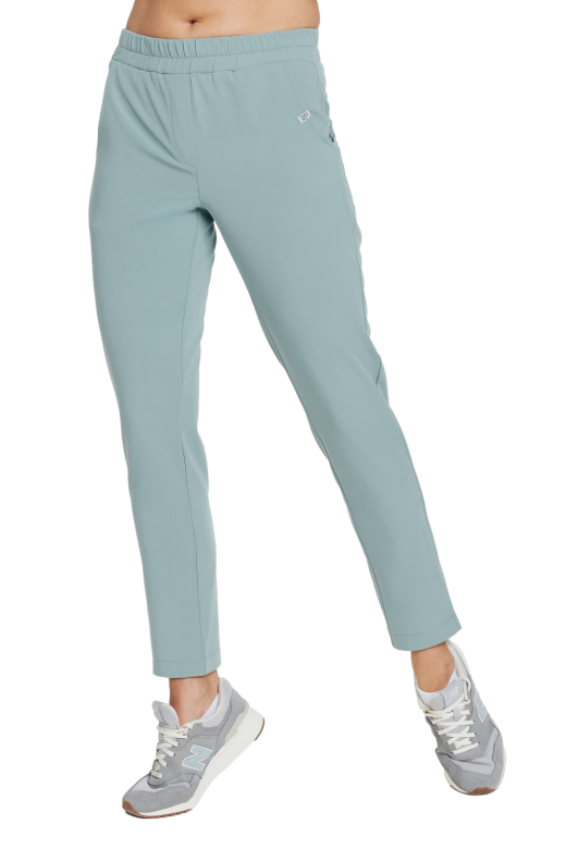 Women's medical straight pants SCRUBS from the BASIC collection in frosty pistachio color. MED&BEAUTY medical clothing medandbeauty