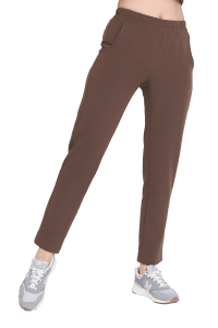 Spodnie medyczne damskie PROSTE scrubs Basic CHOCOLATE