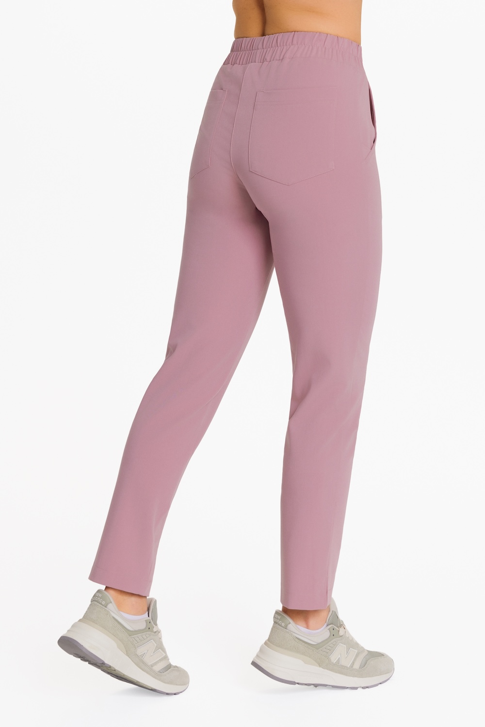 Spodnie medyczne damskie PROSTE scrubs Basic RÓŻ ANGIELSKI