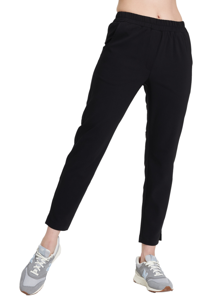 Medical straight SCRUB pants BASIC BLACK