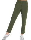 Women's medical straight pants SCRUBS from the BASIC collection in KHAKI color. Premium medical clothing MED&BEAUTY medandbeauty