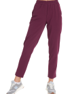 Women's medical straight pants SCRUBS from the BASIC collection in RUBIN color. MED&BEAUTY medical clothing medandbeauty