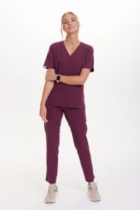 Spodnie medyczne damskie PROSTE SCRUBS Basic RUBIN