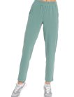 Spodnie medyczne damskie proste SCRUBS w kolorze Subtelna szałwia. Spodnie z kolekcji BASIC MED&BEAUTY medandbeauty.com