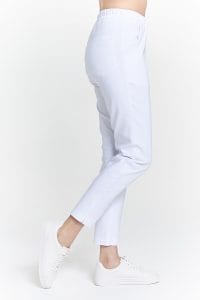 Dámske lekárske nohavice PROSTE scrubs premium WHITE