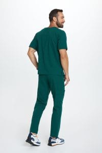 Pánske lekárske nohavice PROSTE scrubs Basic Bottle green