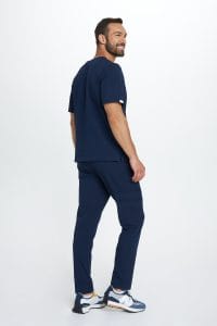 DRITTI Pantaloni medici da uomo scrubs basic blu navy