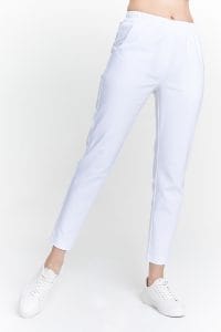 Dámske lekárske nohavice PROSTE scrubs premium WHITE