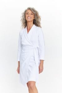 Lekárske viacvrstvové šaty Premium WHITE
