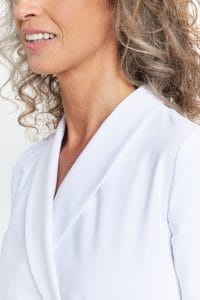Lekárske viacvrstvové šaty Premium WHITE