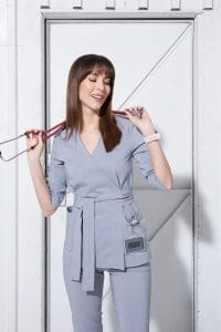 Tunica da donna con busta medica Grigio Premium