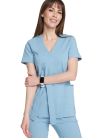 Pantaloni medici da donna a sigaretta scrubs premium BLU