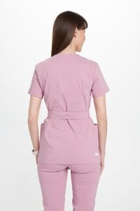 Women’s medical envelope tunic with short sleeves Premium LILAROSE