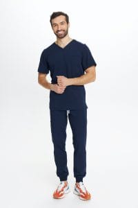 Men’s medical pants joggers scrubs basic NAVY BLUE