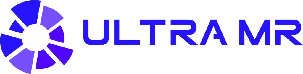 Logo Ultra MR w odcieniach niebieskiego