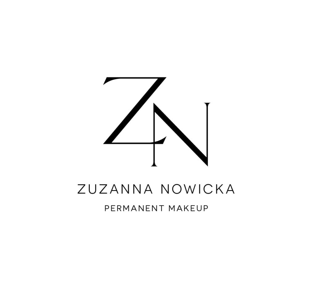 Logo z inicjałami ZN i napisem Zuzanna Nowicka Permanent Makeup