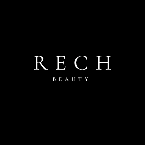 Logo RECH BEAUTY na czarnym tle