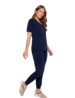 Women’s medical pants WIDE scrubs basic NAVY BLUE