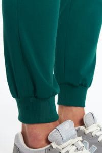 Spodnie medyczne damskie joggery scrubs Basic BUTELKOWA ZIELEŃ