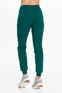 Spodnie medyczne damskie joggery scrubs Basic BUTELKOWA ZIELEŃ