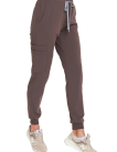 SCRUBS women's medical jogger pants in chocolate color from the BASIC collection. Med&Beauty medical apparel