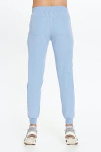 Women’s medical jogger pants scrubs basic CRYSTAL BLUE